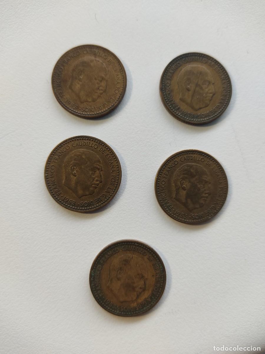 Monedas Franco: 1 peseta 1953 * 56-60-61-62-63. BC.