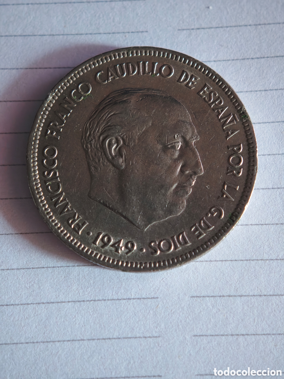 Monedas Franco: 1 moneda de 5 pesetas 1949 - Foto 1