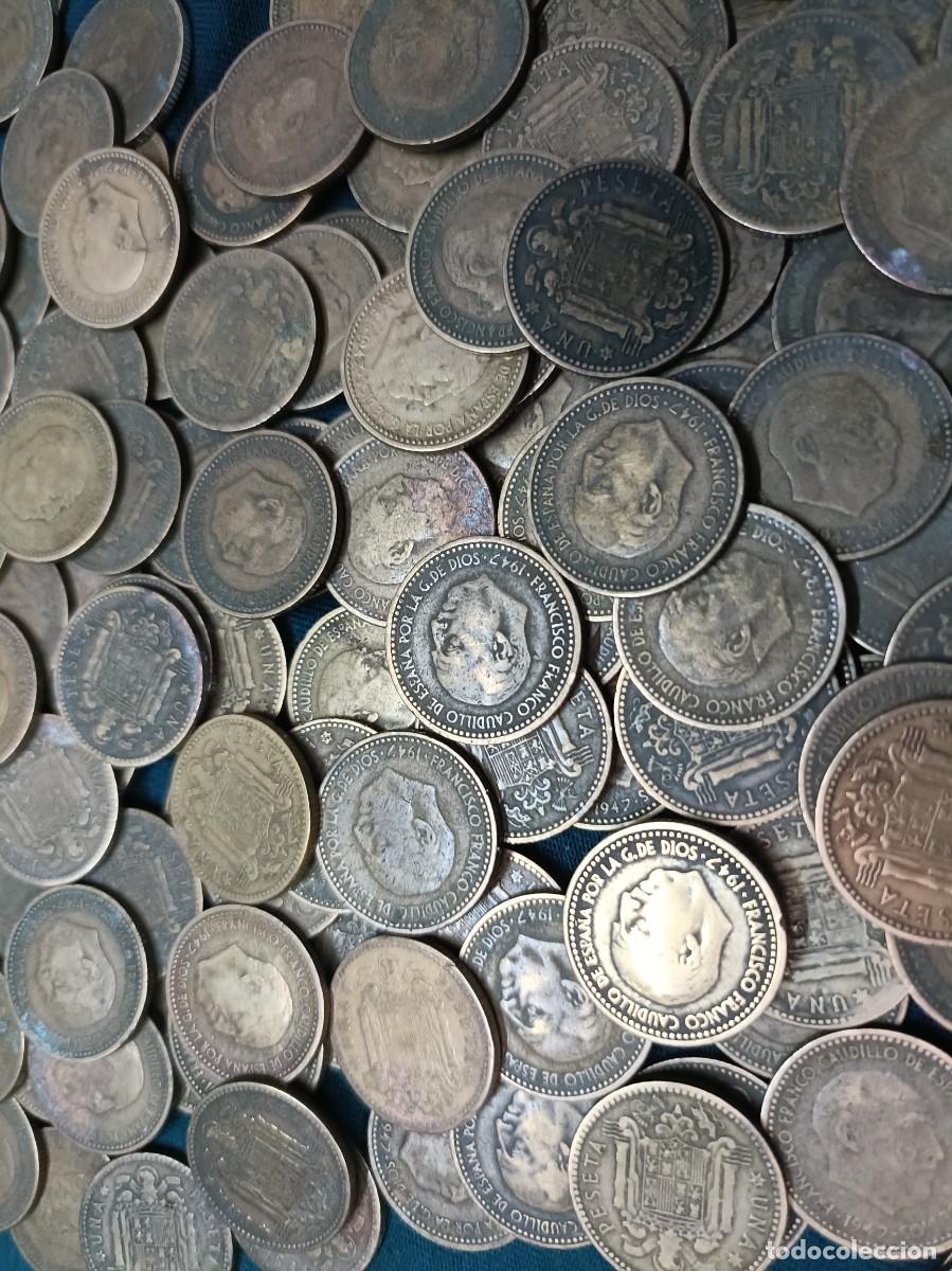 Monedas Franco: 240 monedas de 1 peseta del a&ntilde;o 1947 - Foto 4