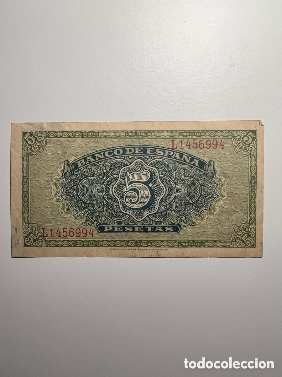 Monedas Franco: 5 pesetas Madrid de 1940 - Foto 2