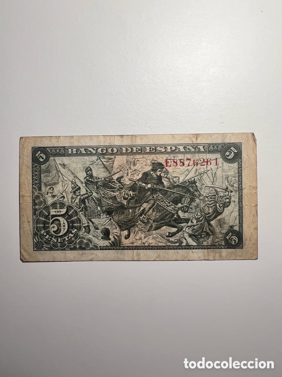 Monedas Franco: 5 pesetas Madrid 1945 - Foto 2