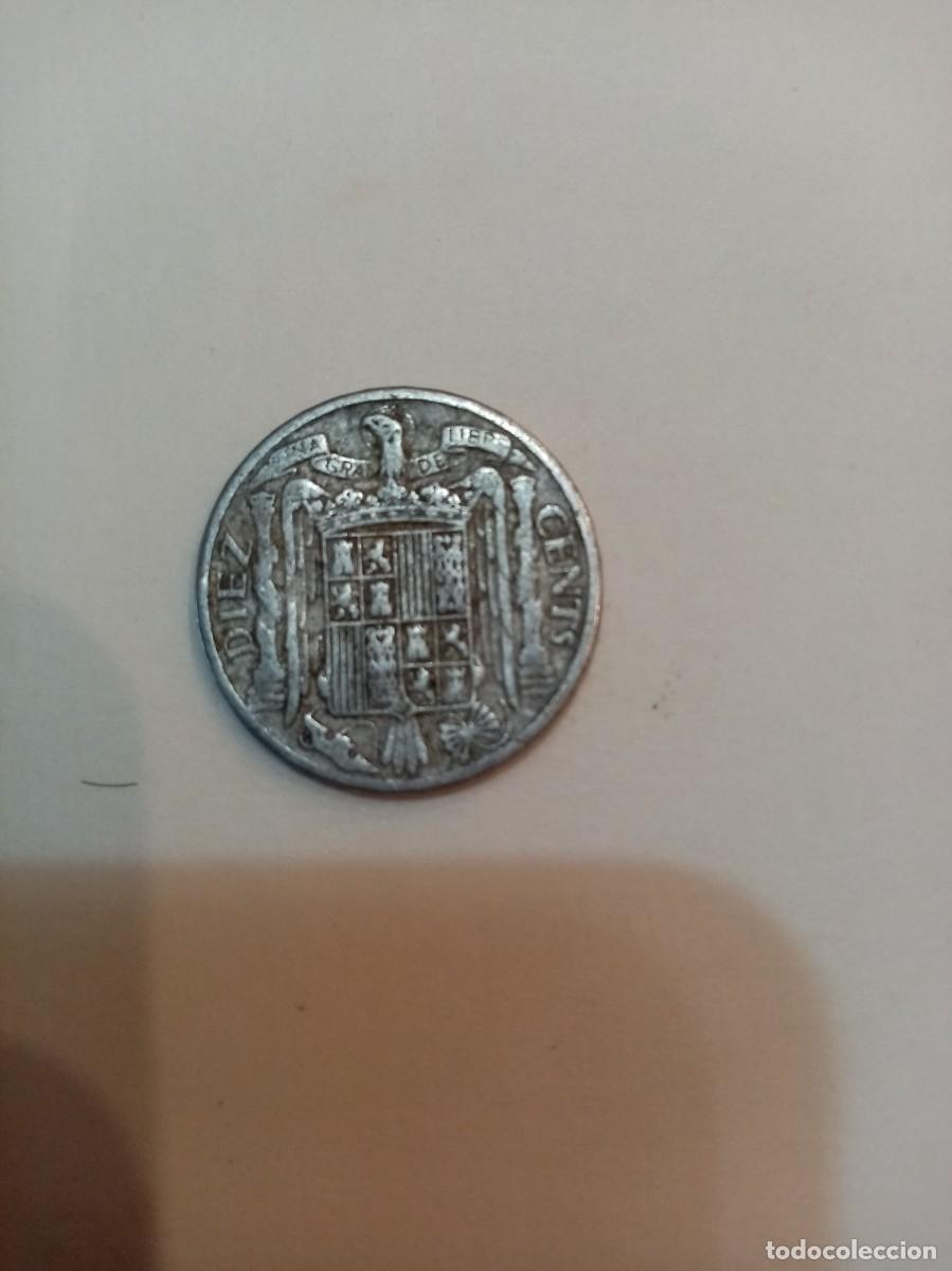 Monedas Franco: MONEDA DE 10 CENTIMOS ESPA&Ntilde;A 1941 - Foto 2