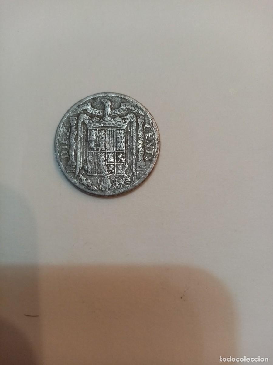 Monedas Franco: MONEDA DE 10 CENTIMOS ESPA&Ntilde;A 1945 - Foto 2