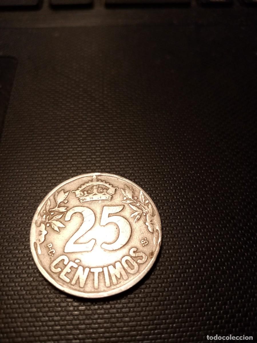 Monedas Franco: MONEDA DE 25 CENTIMOS DE 1925 - Foto 2