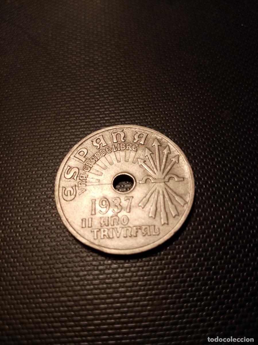 Monedas Franco: MONEDA DE 25 CENTIMOS DE 1937 - Foto 1