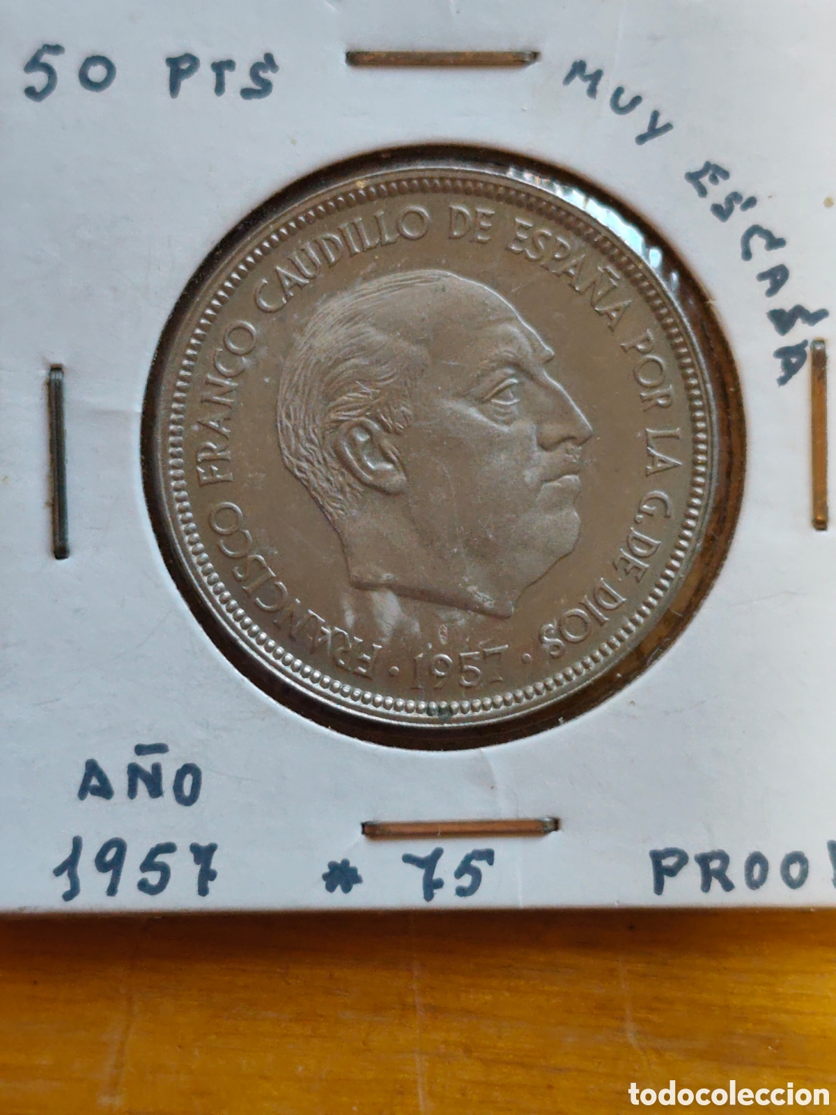 Monedas Franco: 50 c&eacute;ntimos 1957 *75 proof - Foto 1