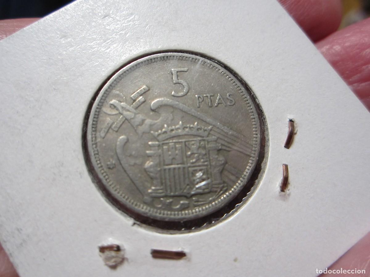 Monedas Franco: MONEDA DE 5 PESETAS DE 1957*68 - Foto 2