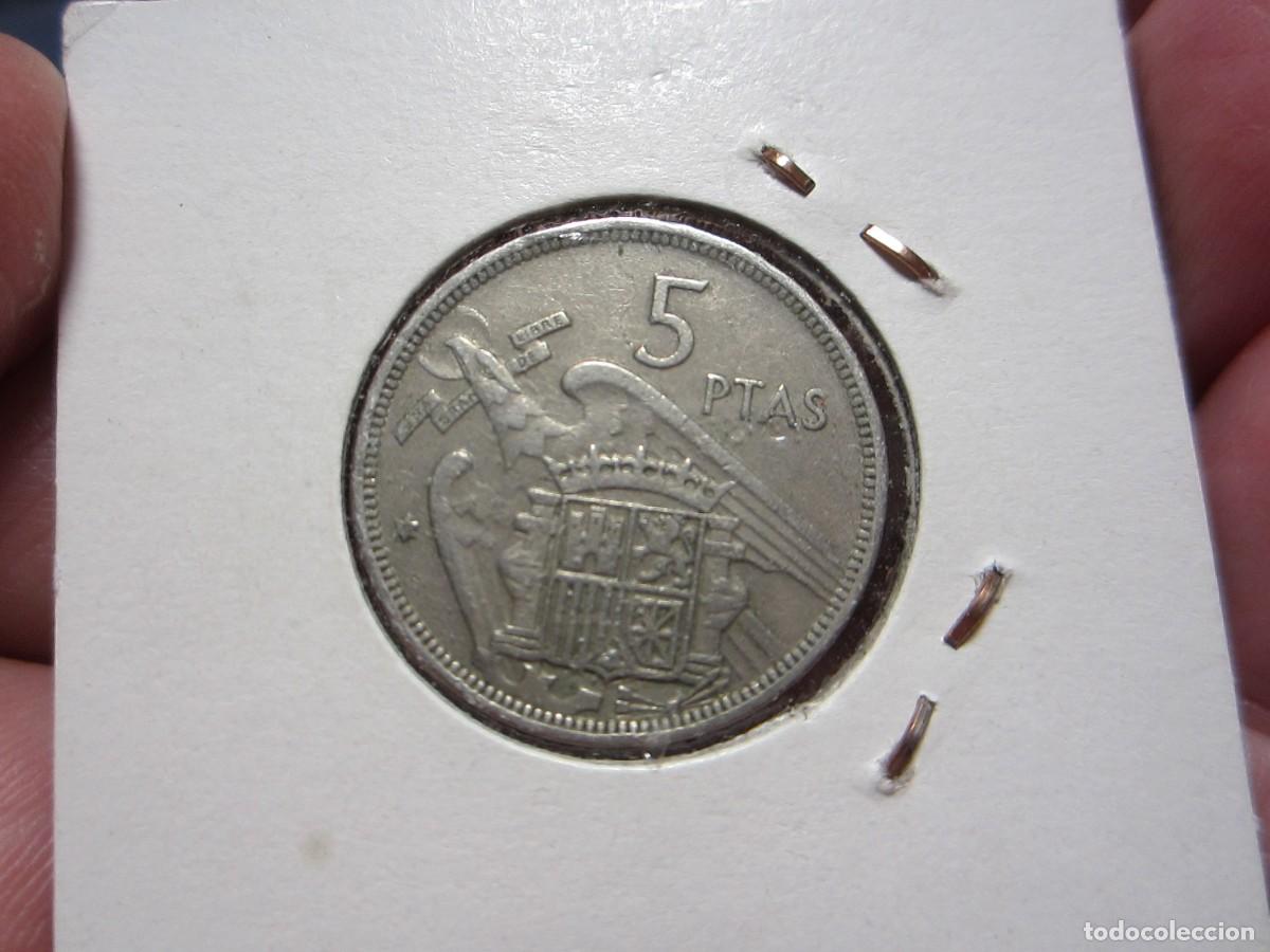 Monedas Franco: MONEDA DE 5 PESETAS DE 1957*71 - Foto 2