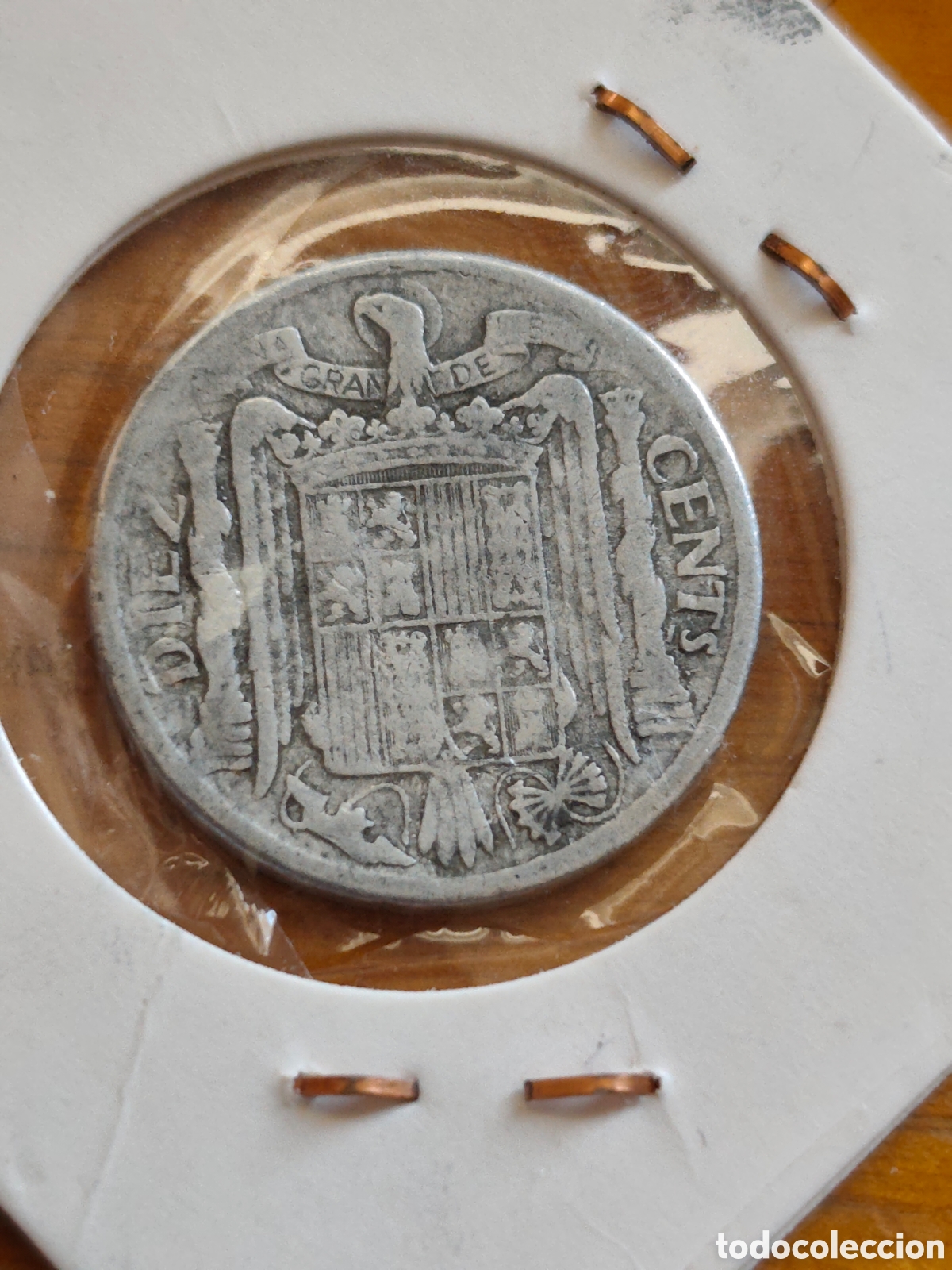 Monedas Franco: ESPA&Ntilde;A, 10 centimos 1941 - Foto 2
