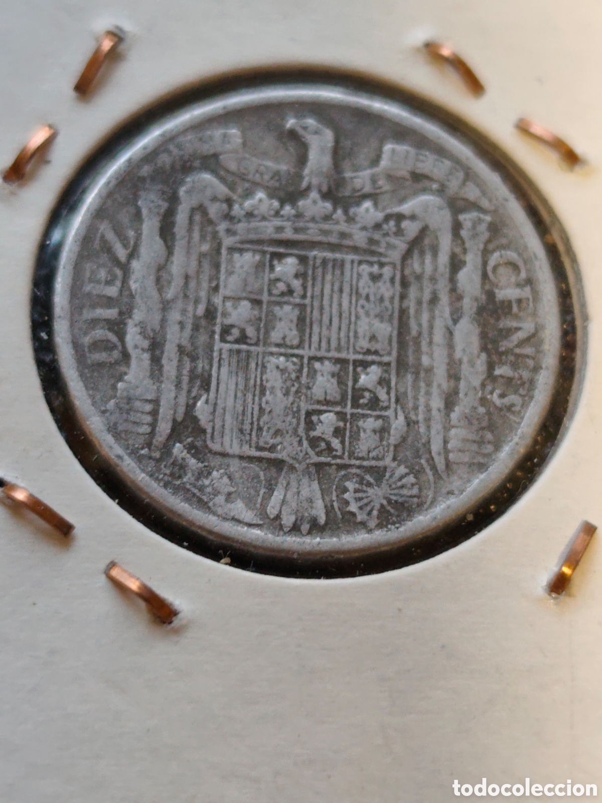 Monedas Franco: 10 c&eacute;ntimos 1945, Franco - Foto 2