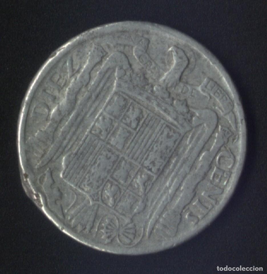 Monedas Franco: X-140- ESPA&Ntilde;A. 10 CENTIMOS. 1945. - Foto 2