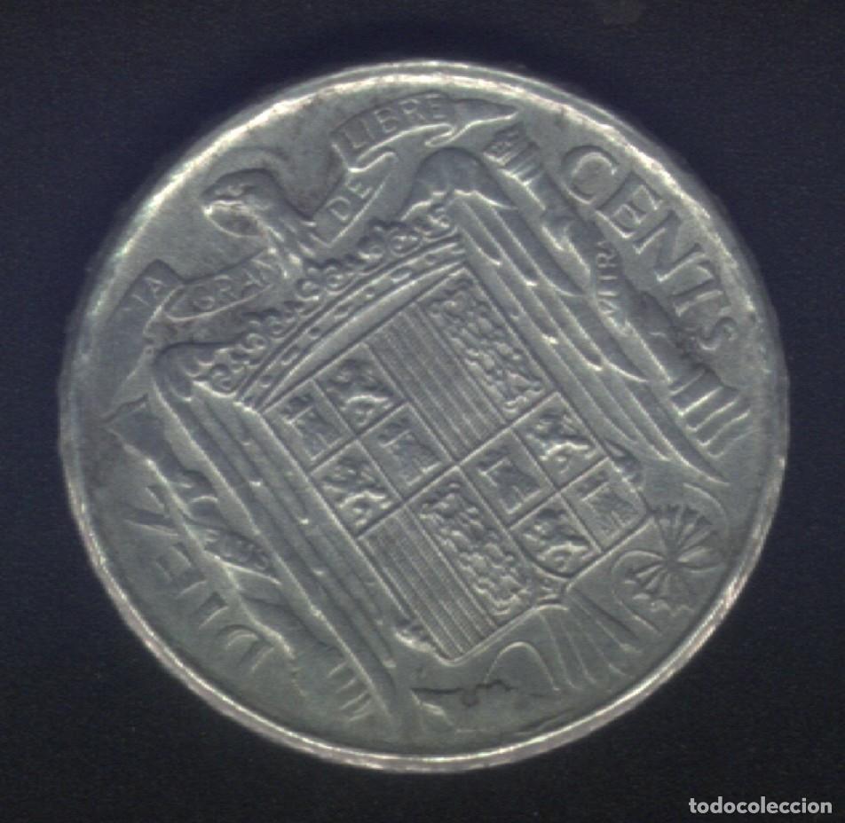 Monedas Franco: X-141- ESPA&Ntilde;A. 10 CENTIMOS. 1945. - Foto 2