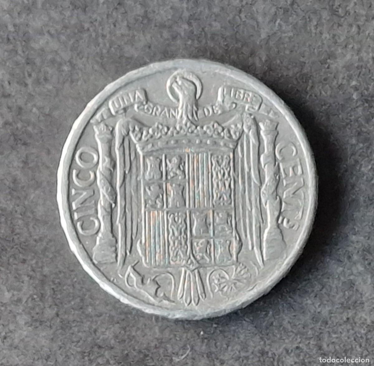 Monedas Franco: 5 C&Eacute;NTIMOS DE 1940 EBC DEL CABALLO - Foto 1