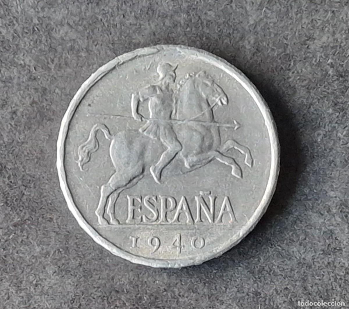 Monedas Franco: 5 C&Eacute;NTIMOS DE 1940 EBC DEL CABALLO - Foto 2