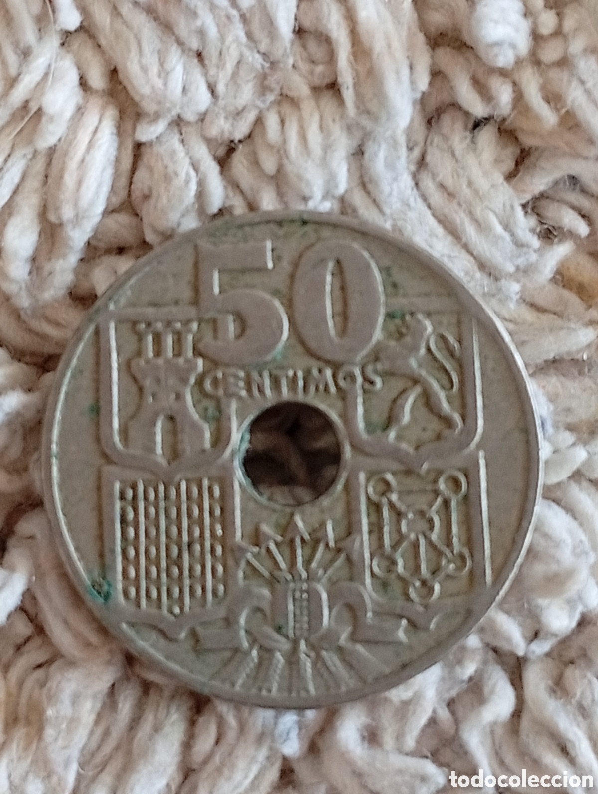 Monedas Franco: Moneda 50 c&eacute;ntimos.yugo y flechas 1963 - Foto 2
