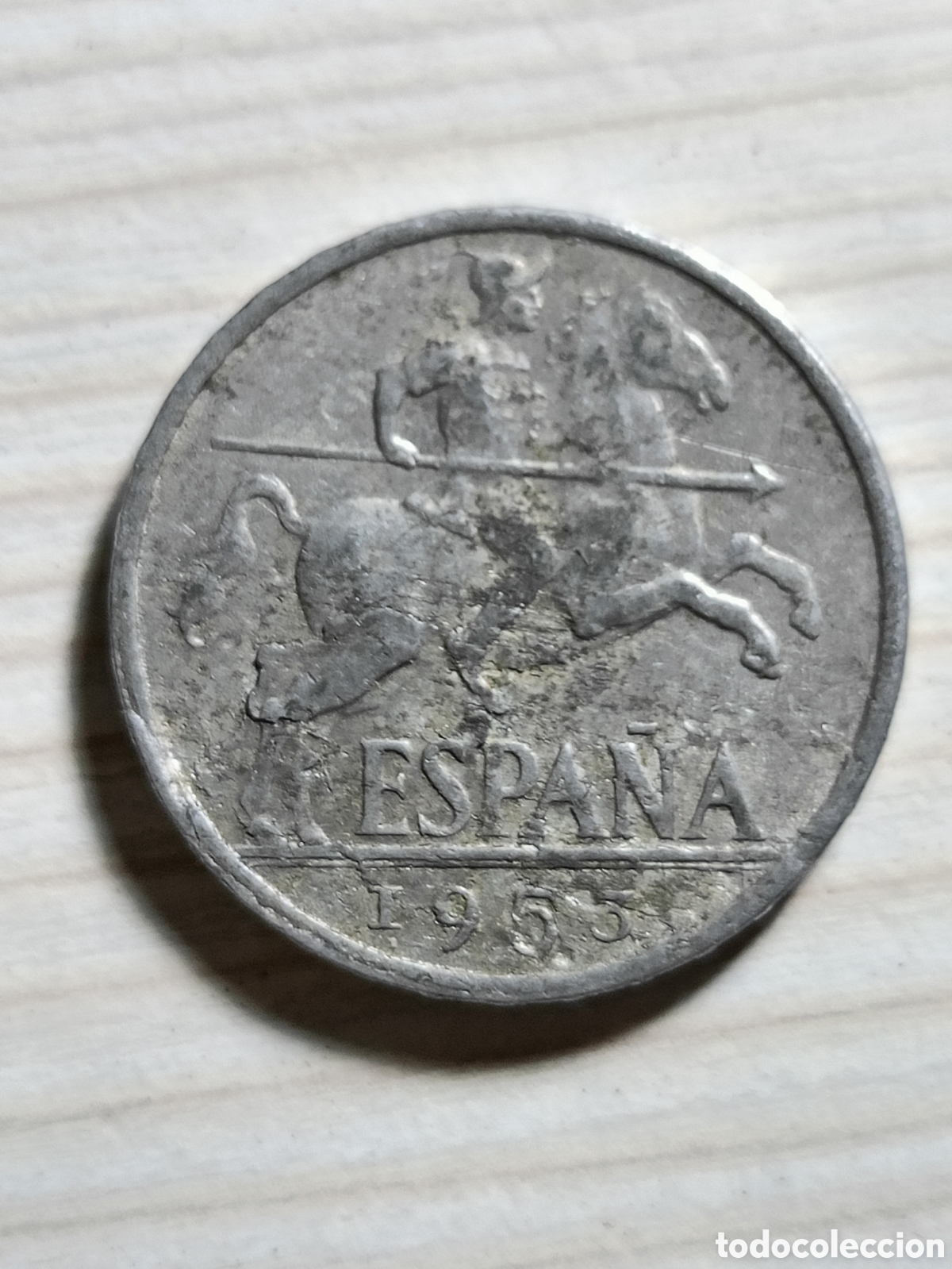 Monedas Franco: Moneda 10 c&eacute;ntimos 1953 aluminio Espa&ntilde;a - Foto 1