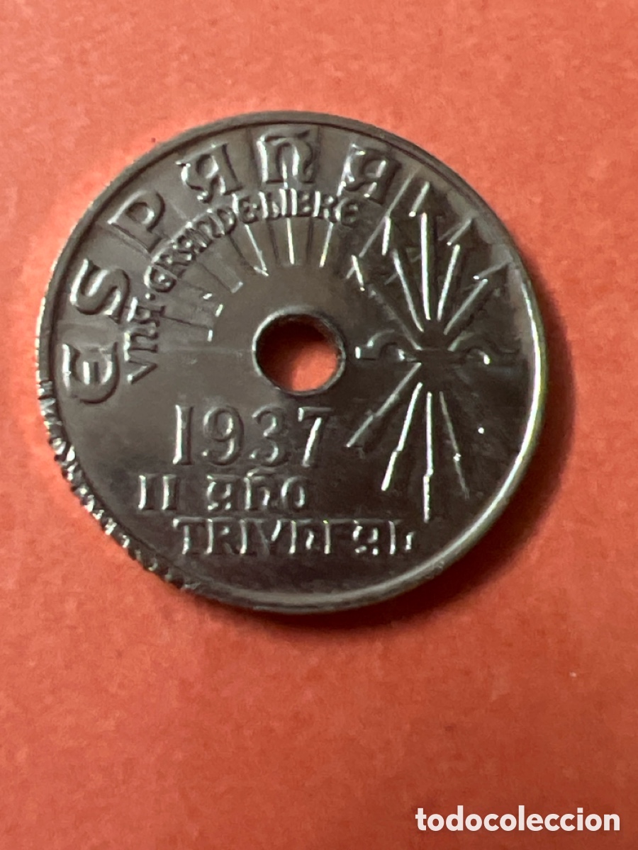 Monedas Franco: C1561. Espa&ntilde;a. Moneda de 25 c&eacute;ntimos de 1937. - Foto 2