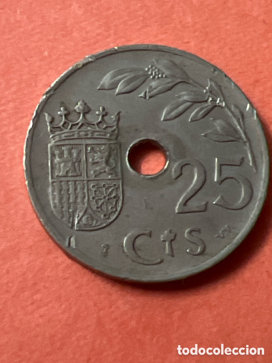 Monedas Franco: C1572. Espa&ntilde;a. Moneda de 25 c&eacute;ntimos de 1937. - Foto 1