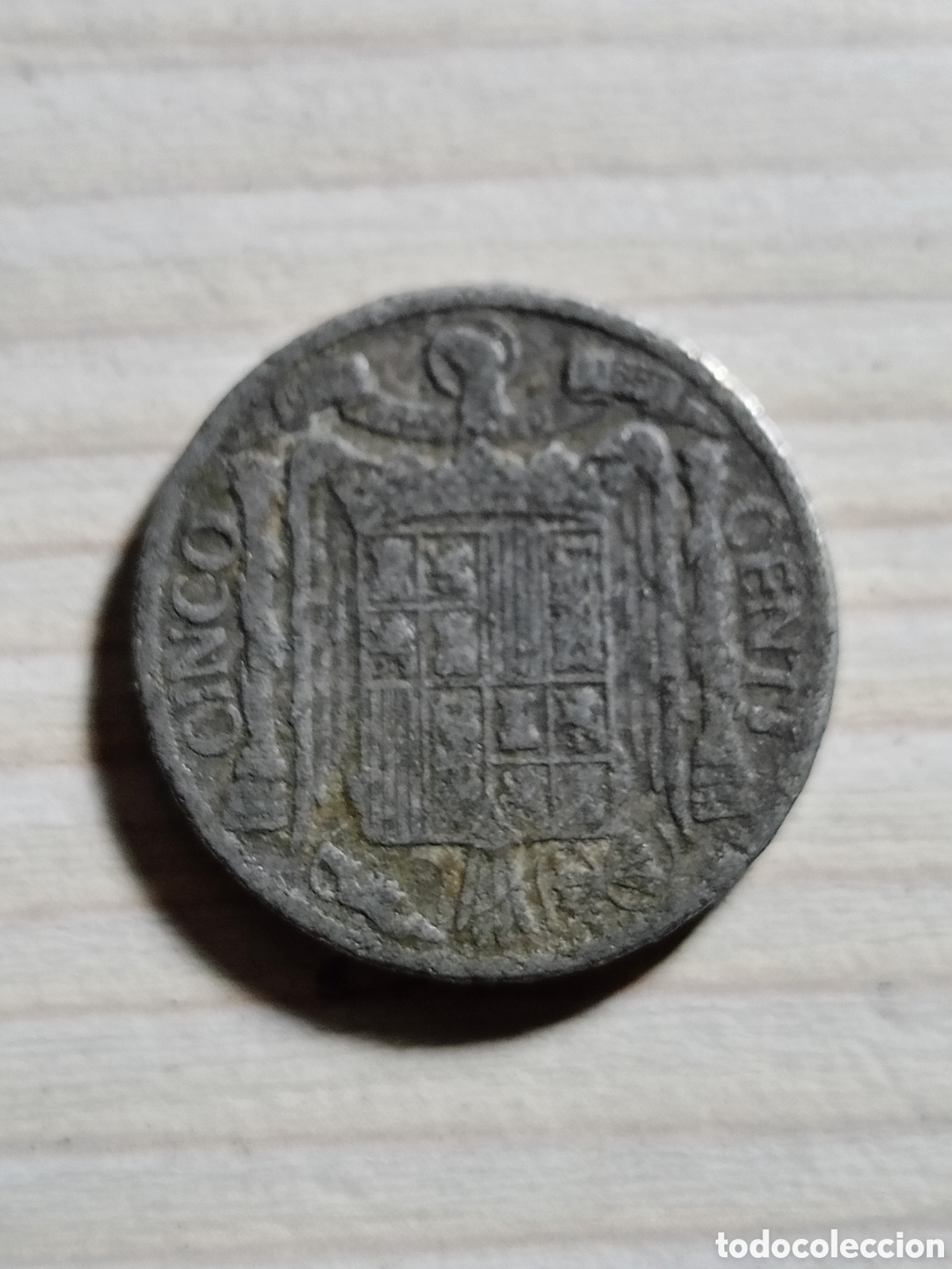 Monedas Franco: Moneda Espa&ntilde;a 5 c&eacute;ntimos 1941 - Foto 2