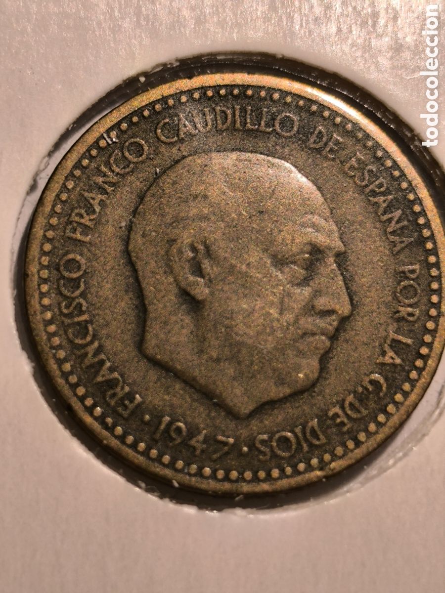 Monedas Franco: Franco, 1 pts 1947*49 mbc - Foto 1