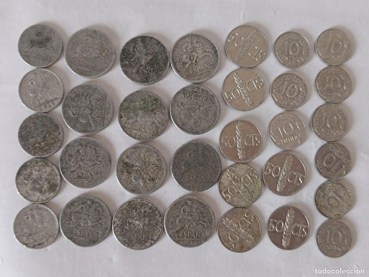 Monedas Franco: Lote de monedas antiguas Espa&ntilde;olas - Foto 8
