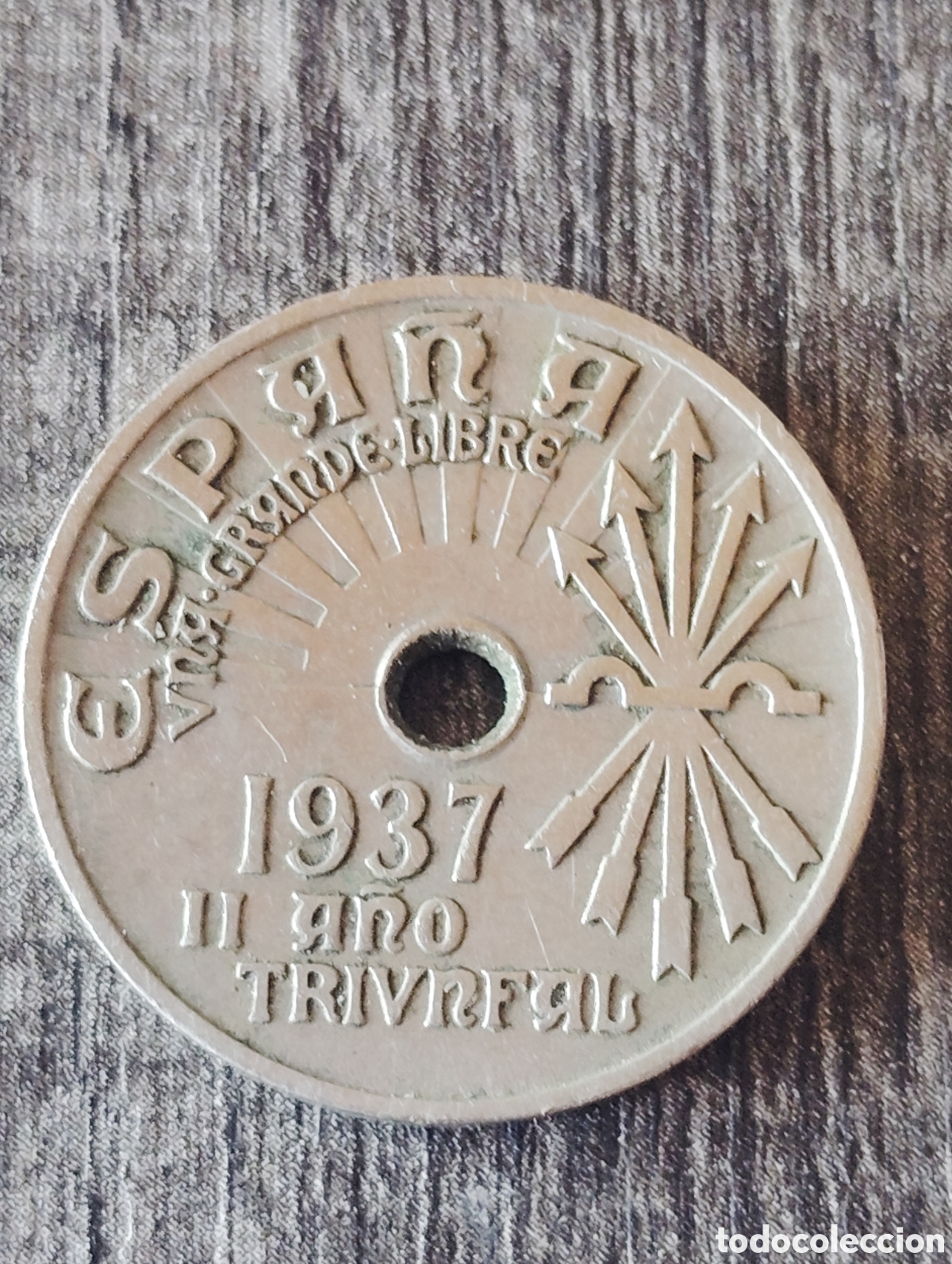 Monedas Franco: Moneda 25 c&eacute;ntimos de 1937 - Foto 1