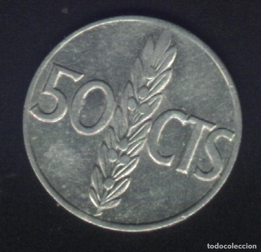 Monedas Franco: X-080- ESPA&Ntilde;A. 50 CENTIMOS. 1966. BC. - Foto 2