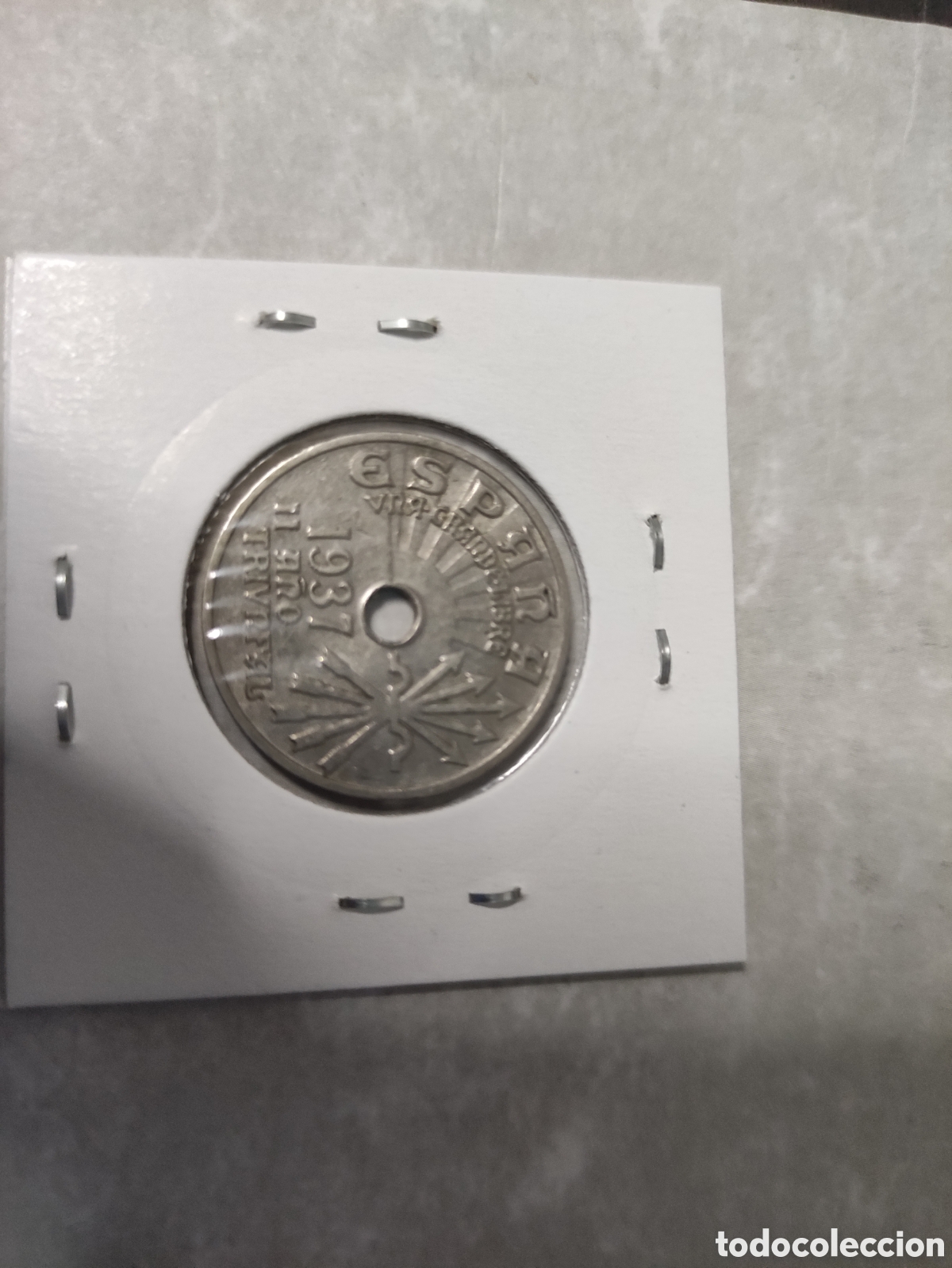 Monedas Franco: Espa&ntilde;a 1937 35 c&eacute;ntimos mbc - Foto 2