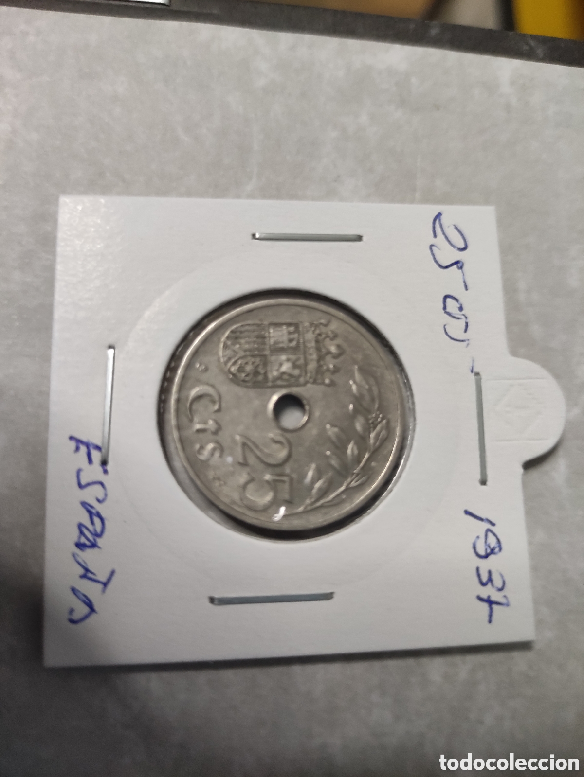 Monedas Franco: Espa&ntilde;a 1937 35 c&eacute;ntimos mbc - Foto 1