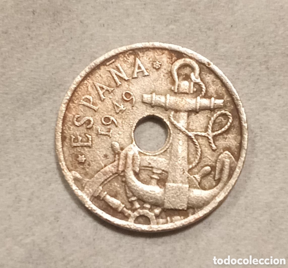 Monedas Franco: MONEDA DE CINCUENTA C&Eacute;NTIMOS DE 1949 - Foto 1