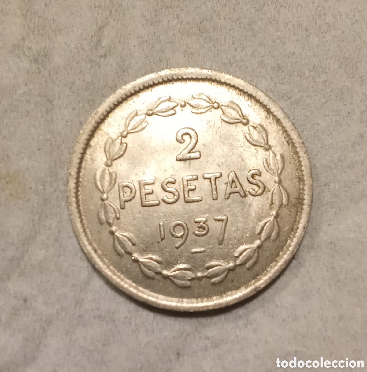 Monedas Franco: 2 PESETAS DEL GOBIERNO DE EUSKADI 1937 - Foto 2