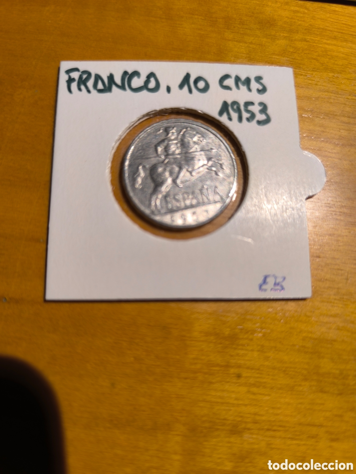 Monedas Franco: 10 CMS Espa&ntilde;a 1953, s/C como nueva - Foto 1