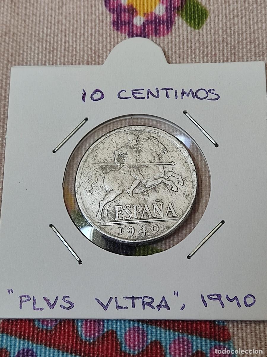 Monedas Franco: Variante &rdquo;plvs&rdquo;, 10 centimos 1940 Espa&ntilde;a - Foto 1