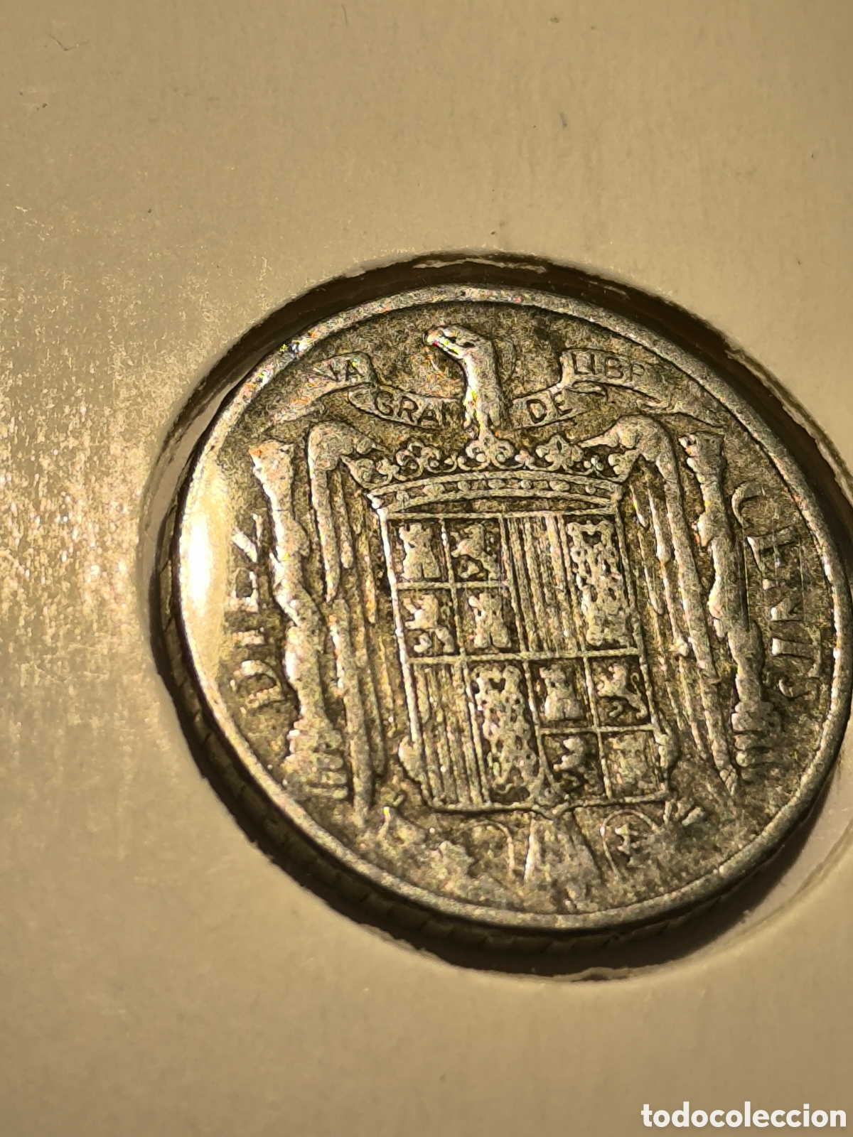 Monedas Franco: 10 CMS Espa&ntilde;a 1945, BC - Foto 2
