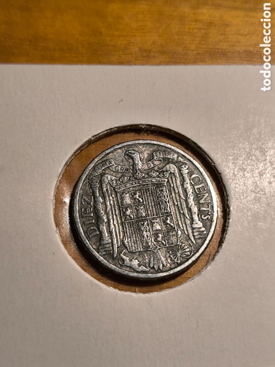 Monedas Franco: 10 CMS Espa&ntilde;a 1940, BC - Foto 2