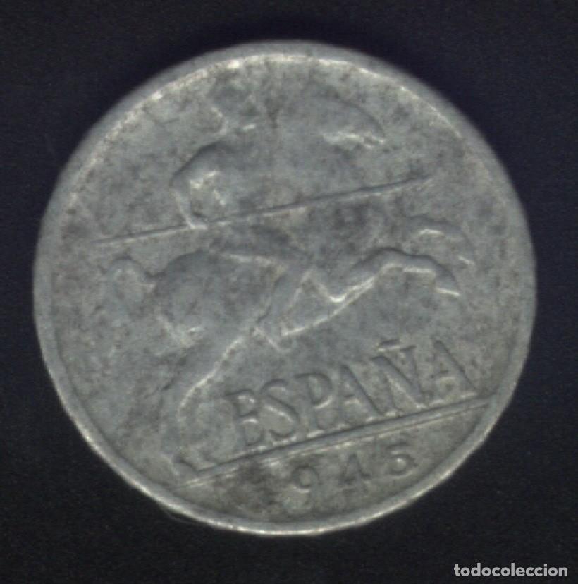 Monedas Franco: X-237- ESPA&Ntilde;A. 5 CENTIMOS. 1945. MBC. - Foto 2