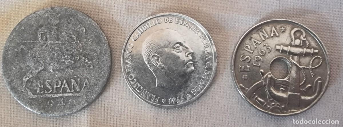 Monedas Franco: MONEDA ESPA&Ntilde;A 3 MONEDAS ESTADO ESPA&Ntilde;OL - Foto 1