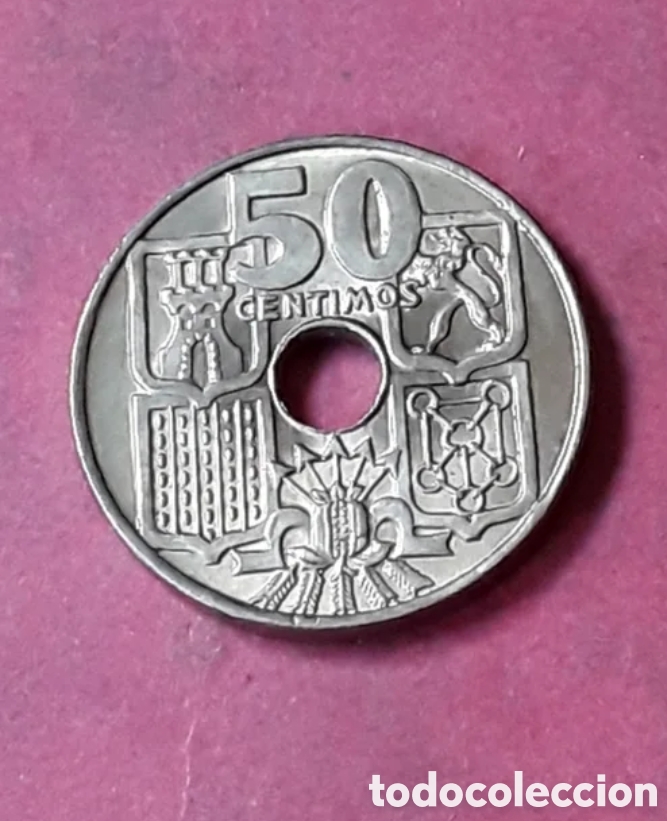 Monedas Franco: 1MONEDA 50 CENTIMOS 1949*52 SIN CIRCULAR - Foto 2