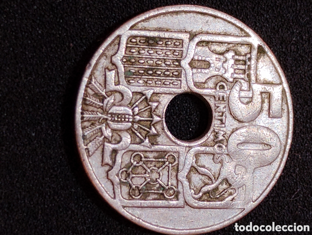 Monedas Franco: Moneda de Espa&ntilde;a de cincuenta c&eacute;ntimos - Foto 1