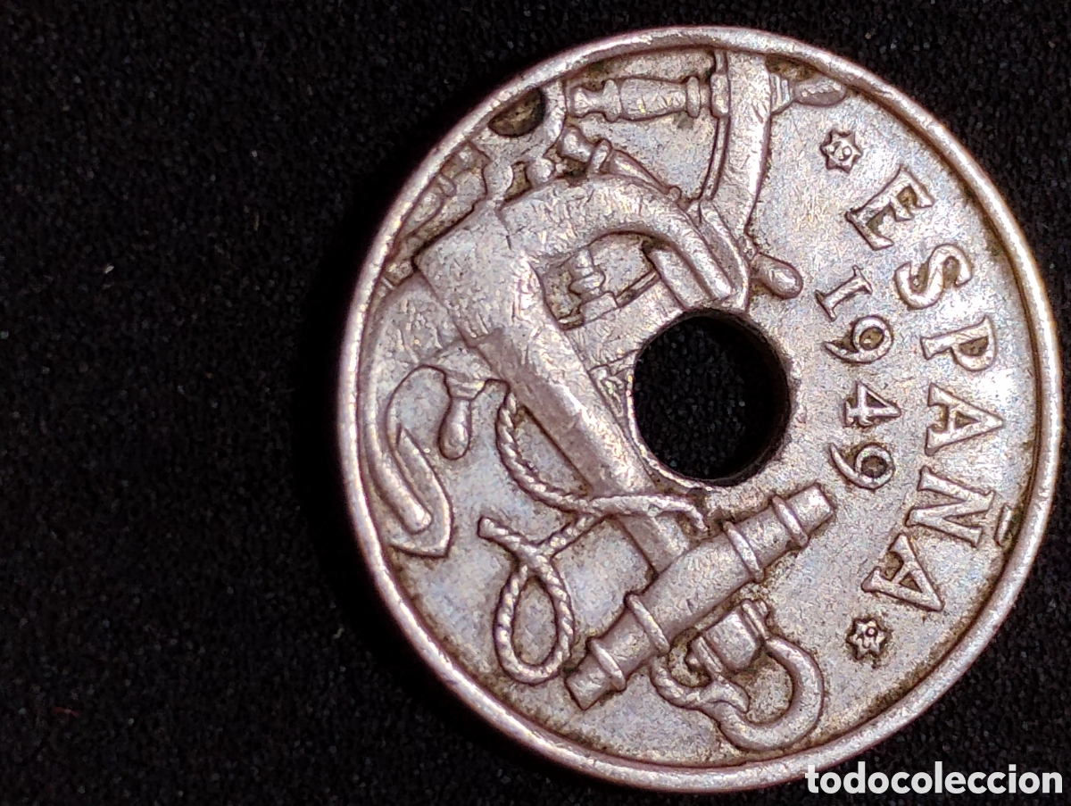 Monedas Franco: Moneda de Espa&ntilde;a de cincuenta c&eacute;ntimos - Foto 2