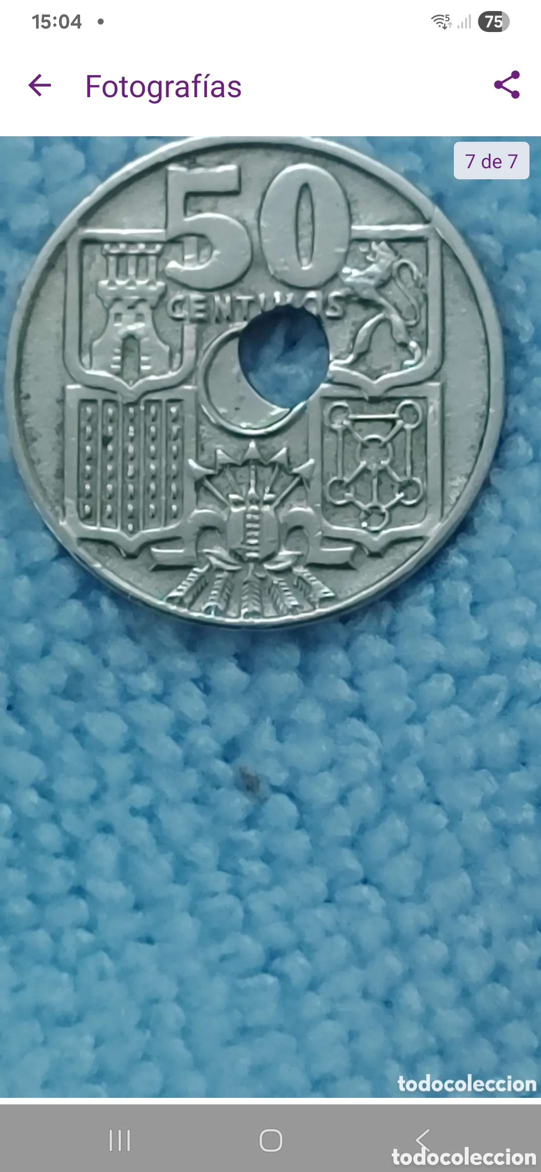 Monedas Franco: 50 C&Eacute;NTIMOS DE FRANCO 1949*53 CON ERROR - Foto 4