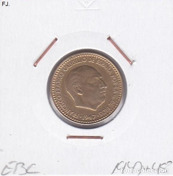 Monedas Franco: Moneda 1 Pta 1947*48 E Espa&ntilde;ol. Ebc. - Foto 1