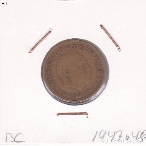 Monedas Franco: Moneda 1 Pta 1947*48 E Espa&ntilde;ol. Bc. - Foto 1
