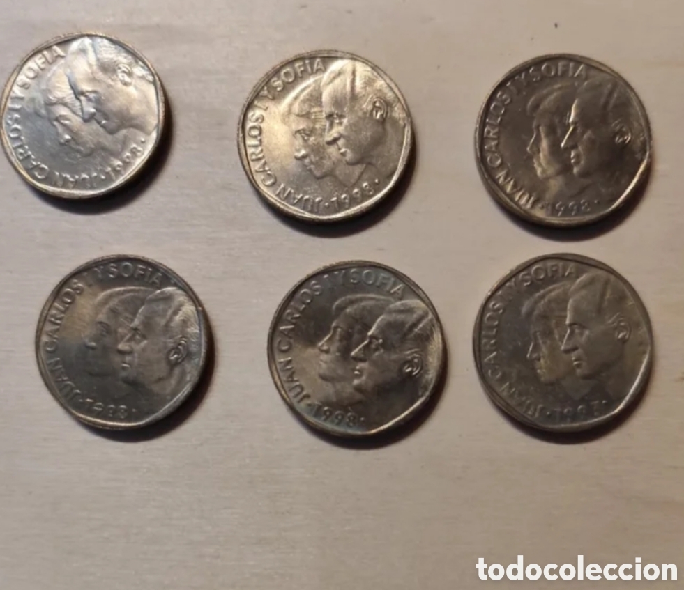 Monedas Franco: 6 monedas de 500 pesetas. - Foto 3