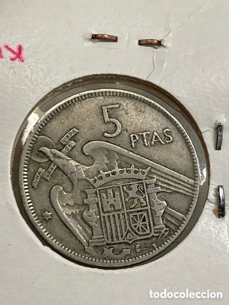 Monedas Franco: Moneda de 5 pesetas 1957 E64 /X18 - Foto 1
