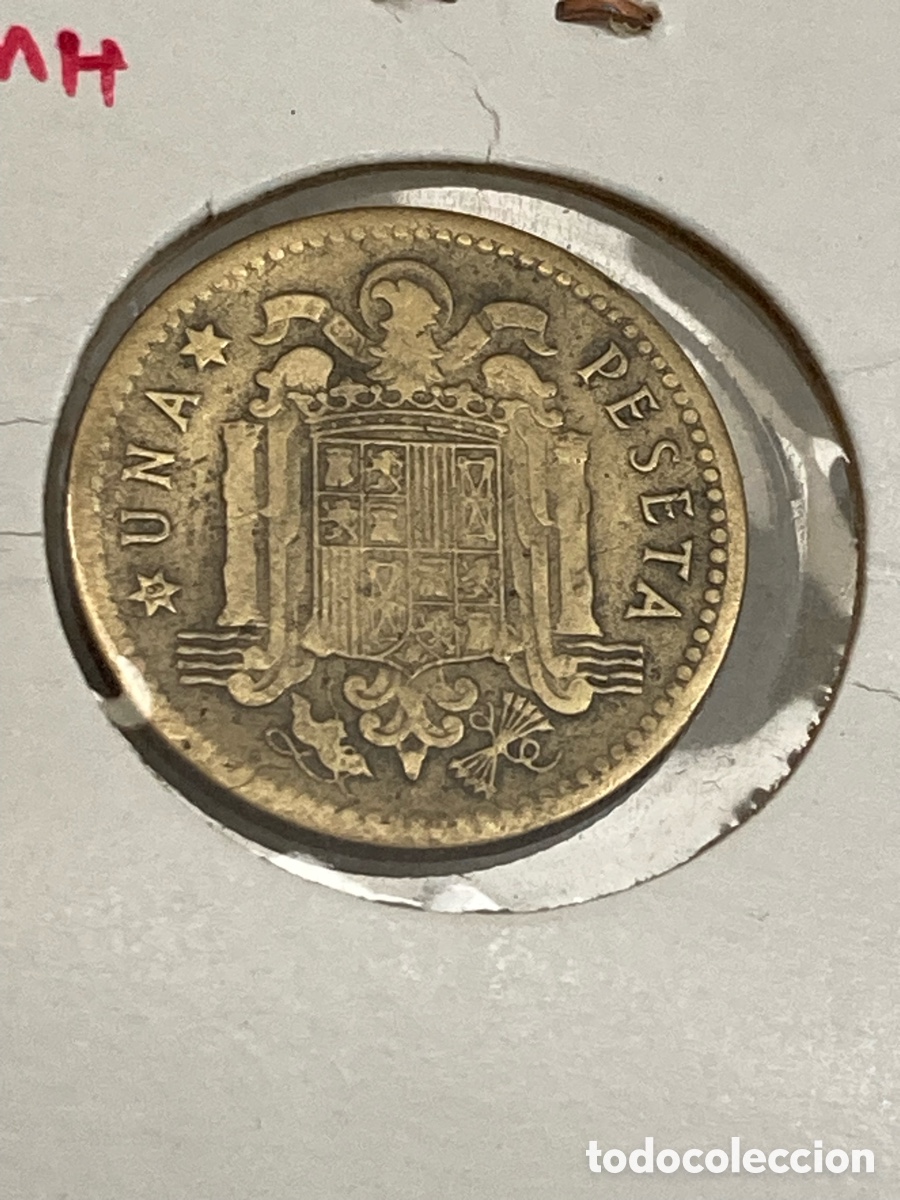 Monedas Franco: Moneda 1 peseta 1947 E56 /X23 - Foto 1