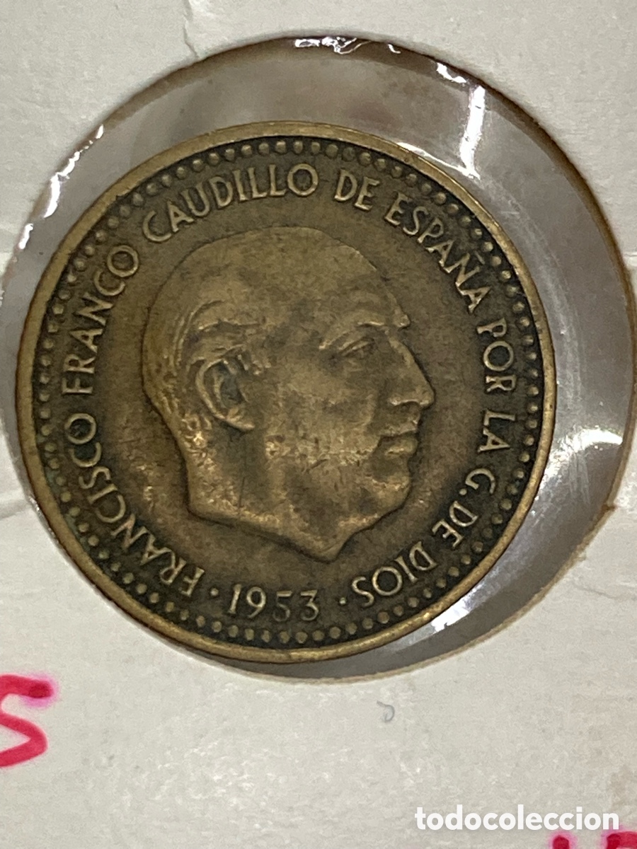 Monedas Franco: Moneda 1 peseta 1953 E63 /X48 - Foto 1