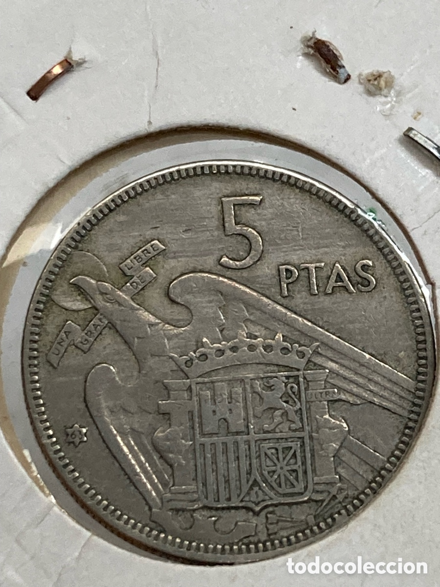 Monedas Franco: Moneda 5 pesetas 1957 E63 /14 - Foto 2