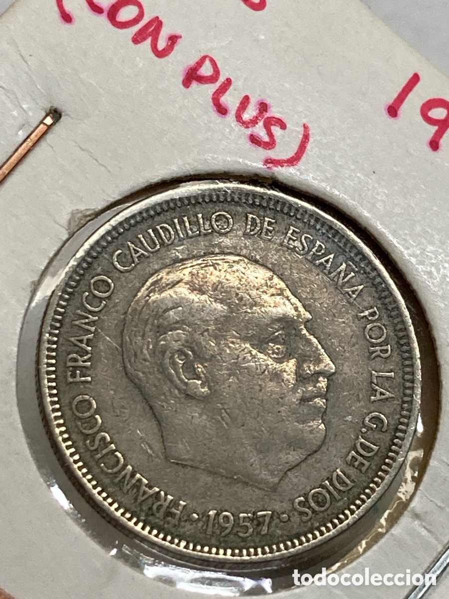 Monedas Franco: Moneda 5 pesetas 1957 E63 /14 - Foto 1
