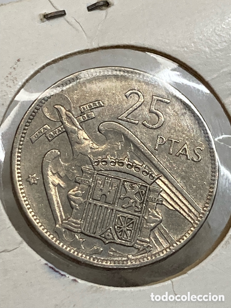 Monedas Franco: Moneda 25 pesetas 1957 E70 /X16 - Foto 1